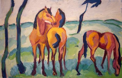 Three Horses by Helmuth Macke
